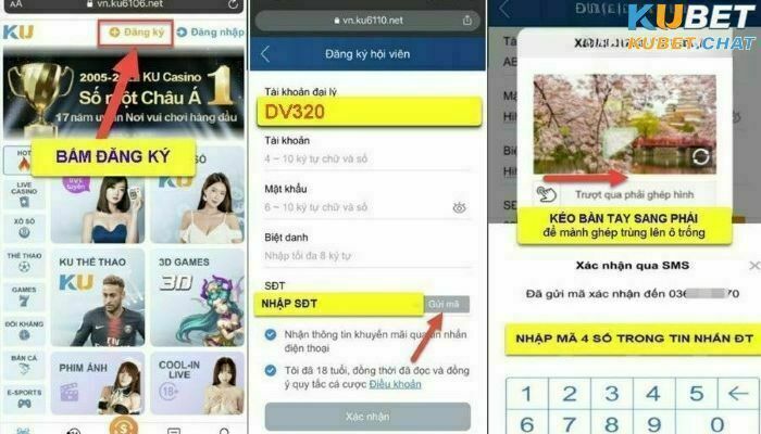 Cách đăng ký Kubet nhận ngay 588k nhanh chóng nhất 4 Đăng ký Kubet - điền thông tin cá nhân