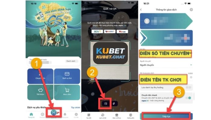 Hướng dẫn cách nạp tiền Kubet đầy đủ, chi tiết nhất 2 Hướng dẫn nạp tiền Kubet bằng mã QR trên điện thoại