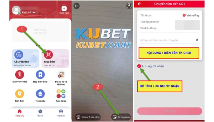 Hướng dẫn cách nạp tiền Kubet đầy đủ, chi tiết nhất 7 Nạp tiền thông qua ứng dụng Viettel Pay trên điện thoại