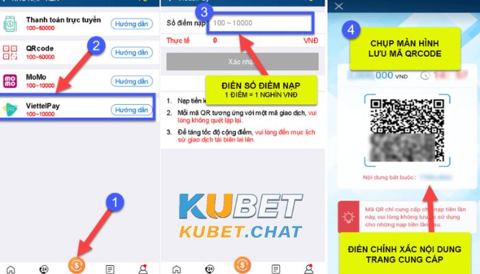 Hướng dẫn cách nạp tiền Kubet đầy đủ, chi tiết nhất 6 Nạp tiền thông qua ứng dụng Viettel Pay