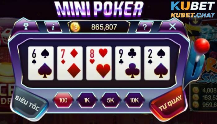 Cách quay mini poker nổ hũ theo luật chơi mới nhất 2024 2 Cách quay mini poker nổ hũ cơ bản nhất