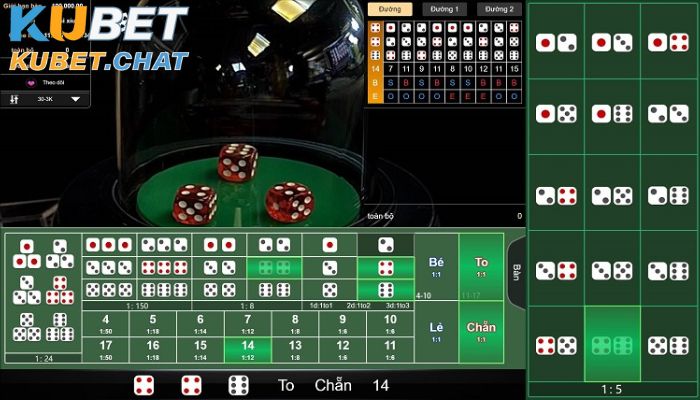 Giới thiệu game tài xỉu nhiều người chơi nhất hiện nay 2 Cửa cược trong game tài xỉu Kubet