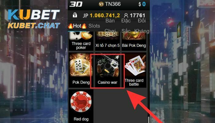 Cách chơi Casino War Kubet với tỷ lệ chiến thắng 100% 3 Hướng dẫn cách chơi Casino War Kubet
