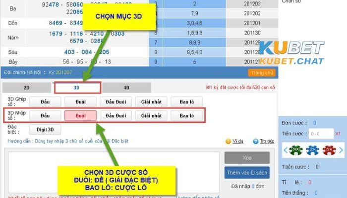 Hướng dẫn chi tiết cách đánh lô 3 càng trên Kubet 6 Cách đánh lô 3 càng trên Kubet chi tiết
